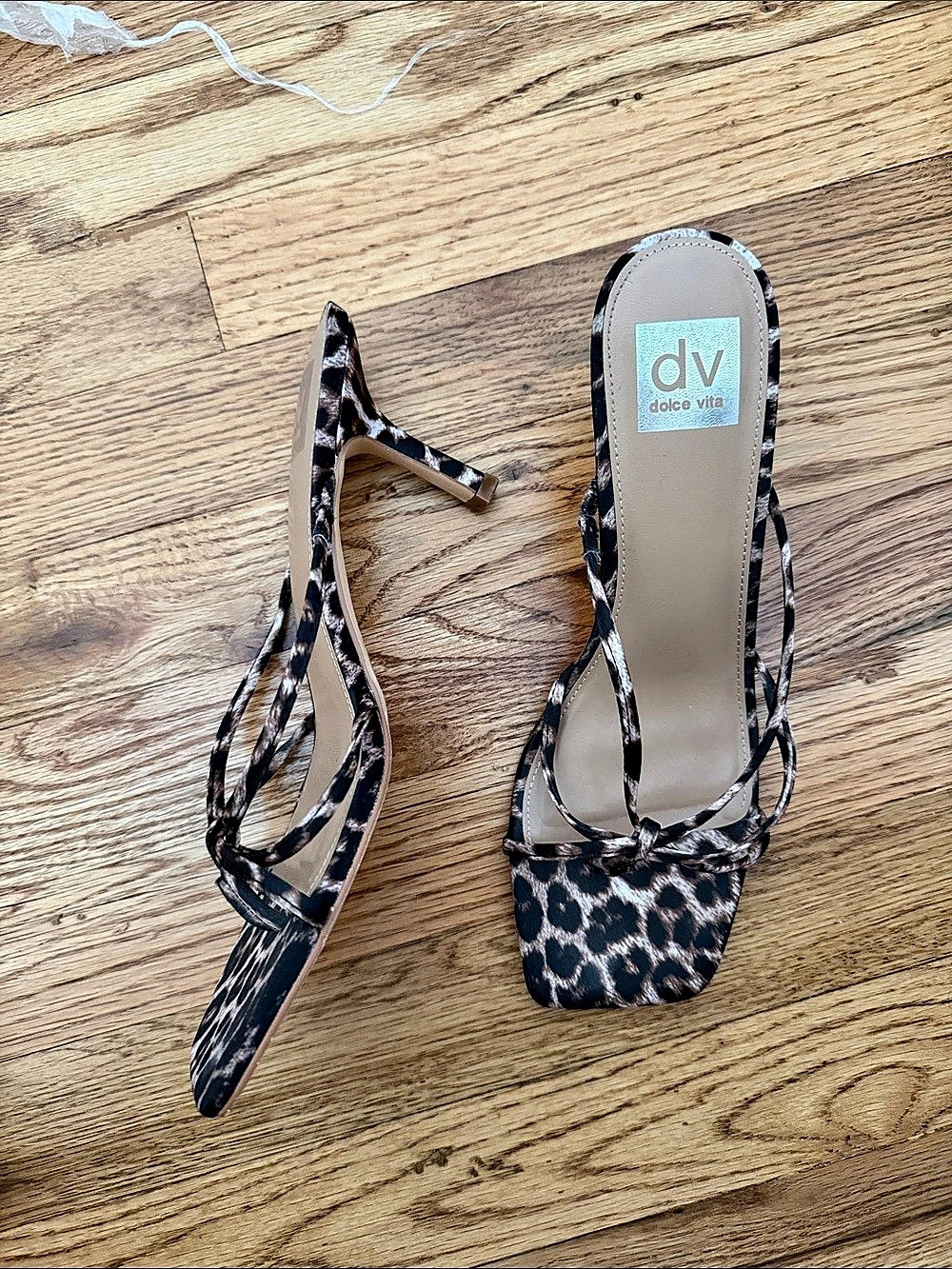 dolce vita Animal Print Heels in Black & Brown